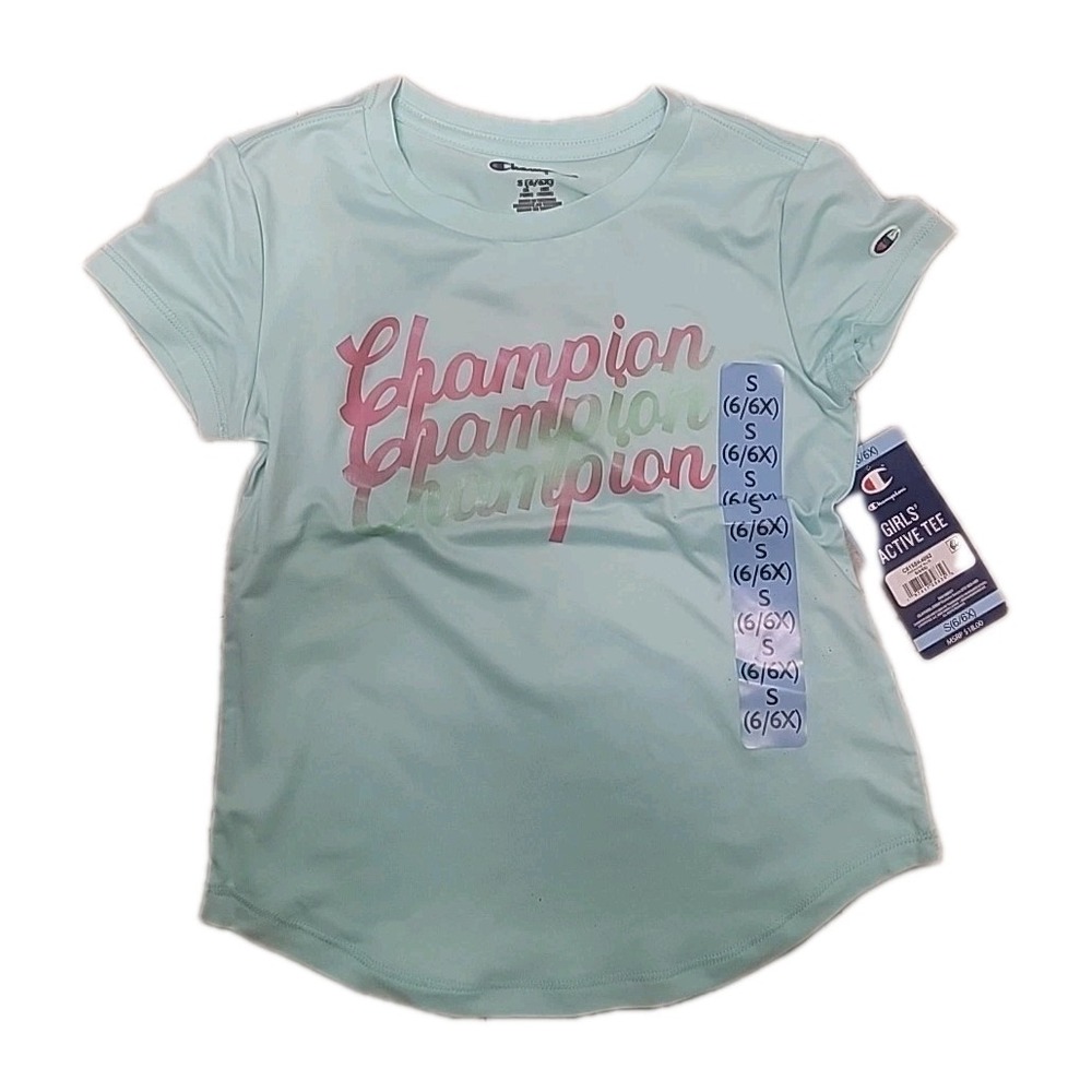 Champion Girls Active‎ Tee Paradise Blue 6/6x